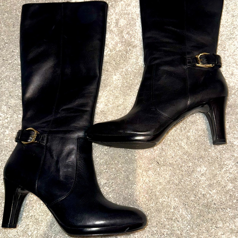 Ann Klein Black knee high boots